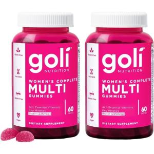 Goli Women’s Multi Gummies – Complete Daily Multivitamin with All 13 Essential Vitamins, Biotin, Zinc – Supports Hair, Skin, Nails, Immune System – Vegan, Non-GMO – 60 Count (2 Pack)