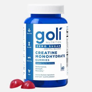 Goli Zero Sugar Creatine Gummies – Keto-Friendly, Rich in Fiber, No Sugar Alcohols, No Artificial Sweeteners, Gluten-Free, Vegan, Non-GMO, and Gelatin-Free (1)(1)