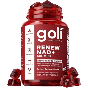 Goli World’s First Renew NAD+, 60 Count – Nicotinamide Riboside (NR) – Cellular Energy & Healthy Aging Support – Vegan, Non-GMO, Gelatin-Free Liquid-Center Gummies(60 Count)