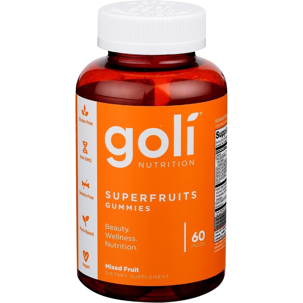 image:imageGoli Nutrition Gummies Superfruits Mixed Fruit 60 Count