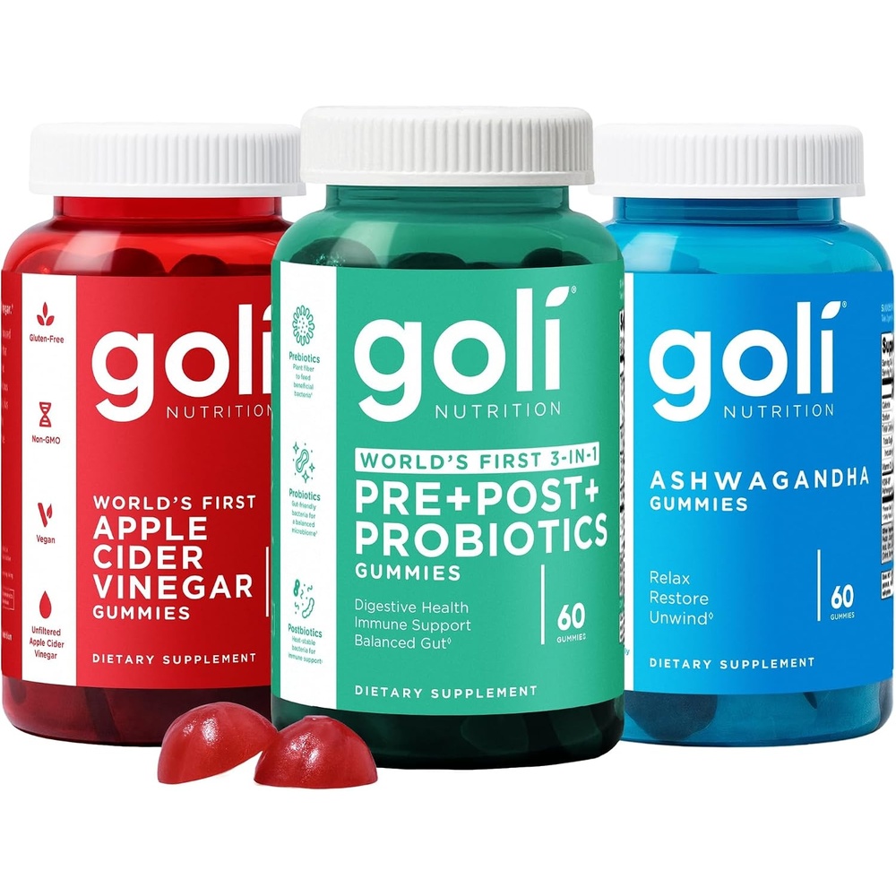 image:imagePower Wellness Trio for Stress Gut amp Immune  Worlds First 3in1 Pre Post Probiotic Apple Cider Vinegar amp Vitamin B12 Ashwagandha amp Vitamin D Gummies GlutenFree Vegan NonGMO amp GelatinFree