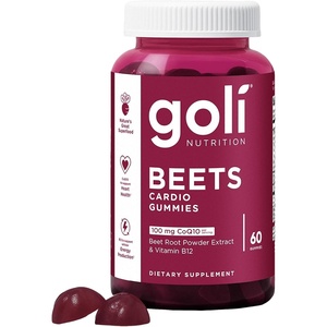 Goli Beets Cardio Gummies with CoQ10 and Vitamin B12 – Beetroot Extract – Cardiovascular Wellness – Vegan, Non-GMO, Gluten-Free(mixed berry)