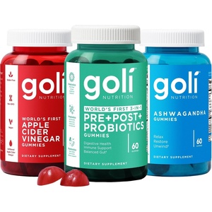 Power Wellness Trio for Stress, Gut & Immune – World’s First 3-in-1 Pre, Post, Probiotic, Apple Cider Vinegar & Vitamin B12, Ashwagandha & Vitamin D Gummies. Gluten-Free, Vegan, Non-GMO & Gelatin-Free